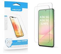N NEWTOP 2 Pezzi Pellicola Compatibile con Samsung Galaxy A36 5G - A56 5G - S24FE, GLASS FILM 0.3mm 9H Vetro Temperato Proteggi Schermo Display Anti Urto Graffio Protezione Protettiva Film Esterna