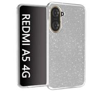 N NEWTOP 3in1 Cover Compatibile con REDMI A5 4G, Custodia Case GLITTER Brillantini Paper Interno Bling TPU + PC Flessibile Morbida Case Posteriore Lucida Protezione Fotocamera (Nero)