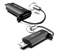 N NEWTOP Adattatore AD04 Connettore Adatta Type-C 3.1 Femmina a Micro USB Maschio Cavo Caricabatterie Carica Smartphone Tablet Universale per Huawei Samsung Xiaomi OPPO Vivo Realme Redmi Asus (Nero)