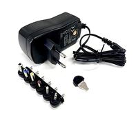 N NEWTOP Alimentatore Caricatore 18W Universale con 6 Spinotti Adattatori AC DC Notebook Laptop 3/4,5/5 / 6/7,5/9 / 12V Regolabile Compatibile per Acer, HP, Samsung, Dell, Toshiba, Lenovo