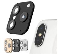 N NEWTOP Camera GLASS Compatibile con iPhone X/XS/XS Max, Film Vetro Temperato Frame Alluminio Nero Cornice Colorata Protezione Copertura Fotocamera Posteriore Lenti Anti Urto Graffio (Black)