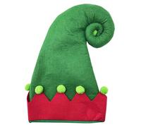 N NEWTOP Cappello Natale Lungo Elfo Renne Babbo Verde Rosso Campanello per Feste Eventi Party per Adulti Taglia Unica Morbido Costume Decorazione Copricapo a Punta Natalizio Cosplay (StileC)