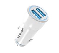 N NEWTOP Caricabatterie CC08 Accendisigari 2 Porte USB 3.4A Ricarica Doppia Carica Rapida Universale Auto Camper Macchina per Cellulari Smartphone Tablet Xiaomi, Oppo, Realme, Samsung, Huawei, Redmi
