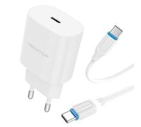 N NEWTOP Caricabatterie CM32 da Rete Muro USB 20W Type-C POWERDELIVERY PD Quick Charge 3.0 Ricarica Veloce Rapida Compatibile per Samsung Xiaomi Oppo Asus Honor Tablet (+Cavo Type-C M-M 1,5m)