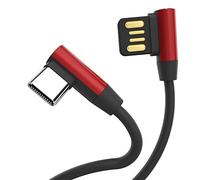 N NEWTOP Cavo CU08 Angolare 90° Gradi 100cm Caricabatterie Compatibile Type-C USB A Trasmissione Dati Carica Compatibile per Sony/Samsung/Huawei/Xiaomi/OPPO/Realme/VIVO (Rosso)
