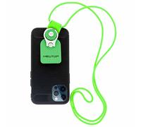 N NEWTOP Cordino 2in1 Ring Stent Tracolla Stand Cinghia Laccetto Corda Appendere Anello Ruotabile Estate Mare Sport Fitness Inverno Universale Base Supporto Porta per Cellulare Smartphone (Verde)