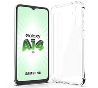 N NEWTOP Cover Compatibile con SAMSUNG GALAXY A14 5G, Posteriore Semi Rigida TPU Hard Clear Anti-Shock Custodia Guscio Case Protettiva Semirigida Trasparente Angoli Rinforzati Anti Urto