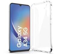 N NEWTOP Cover Compatibile con SAMSUNG GALAXY A34 5G, Posteriore Semi Rigida TPU Hard Clear Anti-Shock Custodia Guscio Case Protettiva Semirigida Trasparente Angoli Rinforzati Anti Urto
