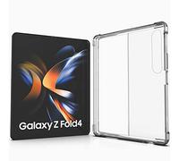 N NEWTOP Cover Compatibile con Samsung Galaxy Z Fold 4, Posteriore Semi Rigida TPU Hard Clear Anti-Shock Custodia Guscio Case Retro Protettiva Semirigida Trasparente Angoli Rinforzati