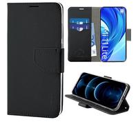 N NEWTOP Cover Compatibile con XIAOMI MI 11 LITE, HQ Lateral Custodia Libro Flip Chiusura Magnetica Portafoglio Simil Pelle Stand Protezione Completa Case TPU Anti Urto Guscio Base Porta (Nero)