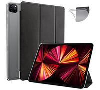 N NEWTOP Cover Compatibile per Apple iPad Pro 11'' 2021/2020/2018, Custodia Flip Smart Libro TPU BACK FRONT Ultra Sottile Leggera Stand Supporto Funzione Wake/Sleep Simil Pelle (Nero)