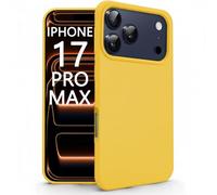 N NEWTOP Cover Compatibile per Apple iPhone 17 PRO MAX, Custodia TPU SOFT Gel Silicone Ultra Sottile Flessibile Case Posteriore Protezione Fotocamera Anti Urto Guscio Scocca Colorato (Giallo)