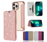 N NEWTOP Cover Compatibile per Huawei P10 LITE, ELETRIC Flip Glitter Brillantini Custodia Stand Libro Scintillante Sottile Ragazze Cromata TPU e Trasparente Simil Pelle Stand Protettiva (Blu)