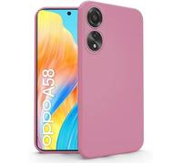 N NEWTOP Cover Compatibile per OPPO A58 4G, Custodia TPU SOFT Gel Silicone Ultra Sottile Flessibile Case Posteriore Protezione Fotocamera Anti Urto Guscio Scocca Colorato Thin (Rosa)