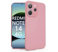 N NEWTOP Cover Compatibile per REDMI NOTE 14 4G, Custodia TPU SOFT Gel Silicone Ultra Sottile Flessibile Case Posteriore Protezione Fotocamera Anti Urto Guscio Scocca Colorato Thin (Rosa)