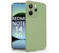 N NEWTOP Cover Compatibile per REDMI NOTE 14 5G, Custodia TPU SOFT Gel Silicone Ultra Sottile Flessibile Case Posteriore Protezione Fotocamera Anti Urto Guscio Scocca Colorato Thin (Verde)
