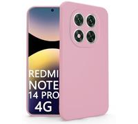 N NEWTOP Cover Compatibile per REDMI NOTE 14 PRO 4G, Custodia TPU SOFT Gel Silicone Ultra Sottile Flessibile Case Posteriore Protezione Fotocamera Anti Urto Guscio Scocca Colorato Thin (Rosa)