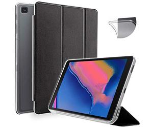 N NEWTOP Cover Compatibile per Samsung Galaxy Tab A 2019 T290-T295 da 8", Custodia Flip Smart Libro TPU Back Front Ultra Sottile Leggera Stand Supporto Funzione Wake/Sleep Simil Pelle (Nera)