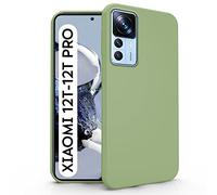 N NEWTOP Cover Compatibile per Xiaomi 12T e 12T PRO, Custodia TPU SOFT Gel Silicone Ultra Slim Sottile Flessibile Case Posteriore Protettiva Anti Urto Guscio (Verde Militare)