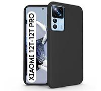 N NEWTOP Cover Compatibile per Xiaomi 12T e 12T PRO, Custodia TPU SOFT Gel Silicone Ultra Slim Sottile Flessibile Case Posteriore Protettiva Anti Urto Guscio (Nero)