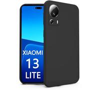 N NEWTOP Cover Compatibile per Xiaomi 13 LITE, Custodia TPU SOFT Gel Silicone Ultra Sottile Flessibile Case Posteriore Protezione Fotocamera Anti Urto Guscio Scocca Colorato (Nero)