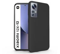 N NEWTOP Cover Compatibile per XIAOMI Mi 12 / 12X, Custodia TPU SOFT Gel Silicone Ultra Slim Sottile Flessibile Case Posteriore Protettiva Anti Urto Guscio (Black)