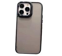 N NEWTOP Cover CV30 Compatibile con Samsung Galaxy A22 5G, Case Custodia TPU PC Rigida Protezione Frosted Opaca Pulsanti Cromata Retro Sottile Guscio Proteggi Graffi Urti (Nero)