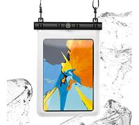 N NEWTOP Cover Impermeabile Universale WA04 per Tablet 10 Pollici Massimo 24x19,5cm Custodia Subacquea Trasparente Plastica Borsa Tracolla Protezione Acqua Sabbia Pioggia Waterproof (Bianco)