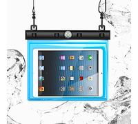 N NEWTOP Cover Impermeabile Universale WA04 per Tablet 7-8 Pollici Massimo 21x14cm, Custodia Subacquea Trasparente Plastica Borsa Tracolla Protezione Acqua Sabbia Pioggia Waterproof (Azzurro)