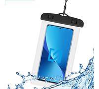N NEWTOP Cover Impermeabile Universale WA06 Smartphone Cellulari fino a 6.5 Pollici Custodia Subacquea Trasparente Plastica Borsa Tracolla Protezione Acqua Sabbia Pioggia Waterproof Mare (Black)
