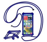 N NEWTOP Cover Universale CV31 per Cellulari Smartphone da 4.7 a 6.5 Pollici Cordino Tracolla Regolabile Cinghia Laccetto Corda TPU Appendere Estate Sport Fitness Inverno Stand Supporto (Blu)