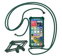 N NEWTOP Cover Universale CV31 per Cellulari Smartphone da 4.7 a 6.5 Pollici Cordino Tracolla Regolabile Cinghia Laccetto Corda TPU Appendere Estate Sport Fitness Inverno Stand Supporto (Verde)