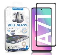 N NEWTOP Pellicola 3D FULL Compatibile con Samsung Galaxy A71, GLASS FILM 0.4mm 9H Vetro Temperato Protezione Completa Full Screen Totale Bordi Schermo Display Anti Urto (Nera, 1)