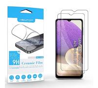N NEWTOP Pellicola CERAMIC Compatibile con Samsung Galaxy A23 5G - A32 5G, FULL GLUE Glass 0.24mm 9D Vetro Proteggi Schermo Display Temperato Anti Urto Cornice Nera Completa Protezione Pezzi (2)