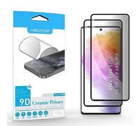N NEWTOP Pellicola Privacy CERAMIC Compatibile con Samsung Galaxy A72 4G 5G / A73, Lucida FULL GLUE 0.24mm 9D Vetro Proteggi Schermo Temperato Anti Urto Cornice Nera Completa Protezione Pezzi (2)