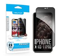 N NEWTOP Pellicola Privacy Compatibile con iPhone 11 Pro/X/XS, Full Glass 2.5D 0.6mm 9H Vetro Temperato Protezione Angolo 30° Gradi Completa Full Screen Totale Bordi Schermo Display Anti Urto (1)