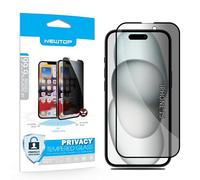 N NEWTOP Pellicola Privacy Compatibile con iPhone 15, Full Glass 2.5D 0.6mm Vetro Temperato Protezione Angolo 30° Completa Screen Totale Bordi Schermo Display Anti Urto Pezzi (1)