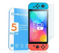 N NEWTOP Pellicola TPU Antishock Compatibile con Nintendo Switch (Versione 2017 e 2019) 6.2 Pollici, Trasparente Ultra Fina 0.2mm Protezione Schermo Touch Screen Display Anti Urto Graffi (5 Pezzi)
