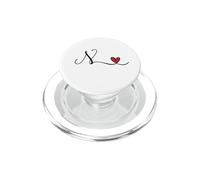 N Regalo Monogramma Cuore Iniziale PopSockets PopGrip per MagSafe