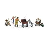 N Scenic Accents Backyard Barbeque (4 Figures, 2 Chairs, Grill, Cooler & Dog) Wo
