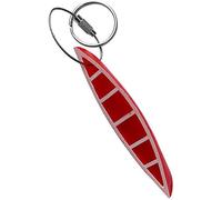 N/W PVC kayak canoa portachiavi portachiavi portachiavi anello spaccato accessori per attrezzi (canoa rossa)