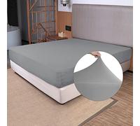 N&Y HOME Solo lenzuolo con angoli king size, in maglia elasticizzata in 4 direzioni, vestibilità aderente, senza pieghe e rimane in posizione, non più scivolare via dal materasso, morbido e