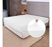 N&Y HOME Solo lenzuolo con angoli king size, in maglia elasticizzata in 4 direzioni, vestibilità aderente, senza pieghe e rimane in posizione, non più scivolare via dal materasso, morbido e