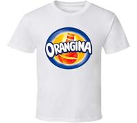 N/Y Orangina Orange Soda Pop Drink T-Shirt Casual Graphic Tops White XL