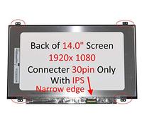 N140HCA-EAC - Schermo da 14" a 30 pin Narrow Bazel Matte LCD di ricambio (IPS) per NV140FHM-N32, NV140FHM-N35, colore: Nero