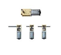 N20 Metal Gearbox Reducer electronic starter Single/Dual Axis Long Shaft DC 3V-12V Slow Speed Worm Gear electronic starter Large Torque NWPNLXEA((B)17-68rpm,Single Shaft)