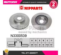 N3300539 Coppia disco freno anteriore (MARCA NIPPARTS)..
