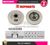 N3303088 Coppia disco freno anteriore (NIPPARTS)