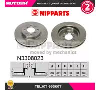 N3308023 Coppia disco freno anteriore (NIPPARTS)