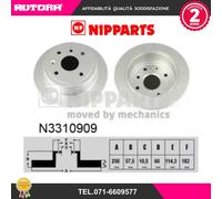 N3310909 Coppia disco freno posteriore (NIPPARTS)